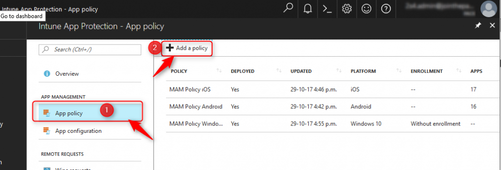 Intune App Protection policy