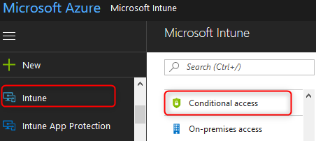 Conditional Access Intune Blade