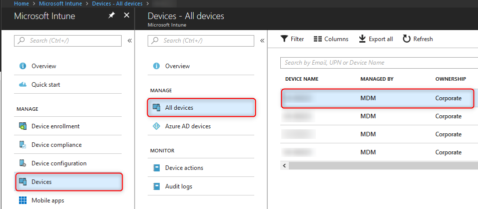 Azure devices