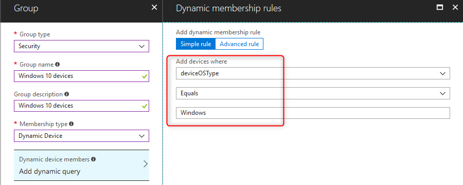 Intune Dynamic Security Group