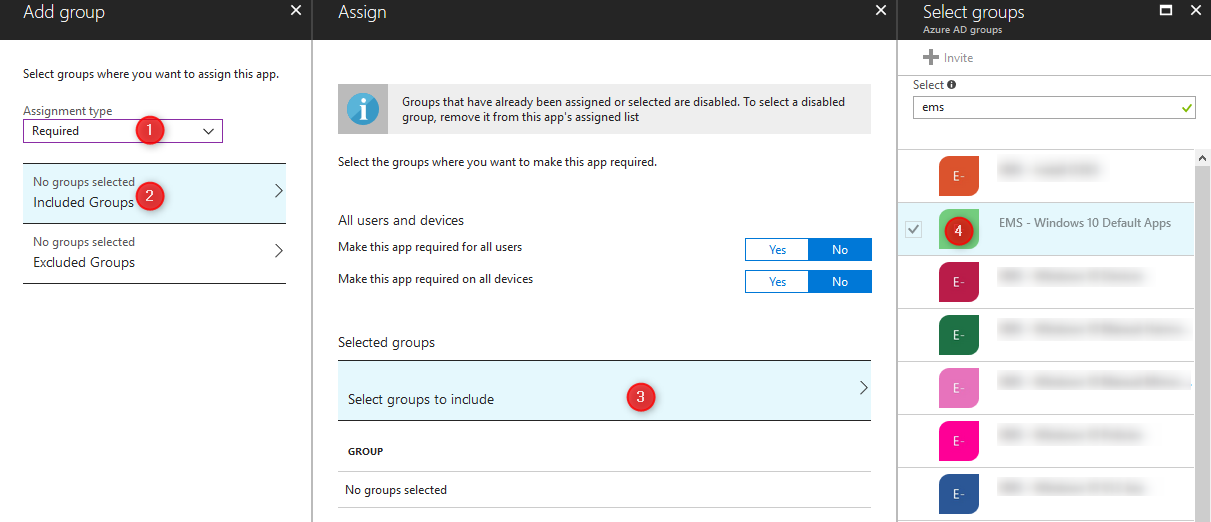 App assignments in Microsoft Intune