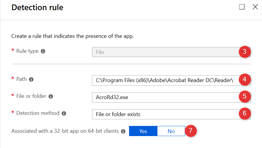 Intune win32 application detection rules