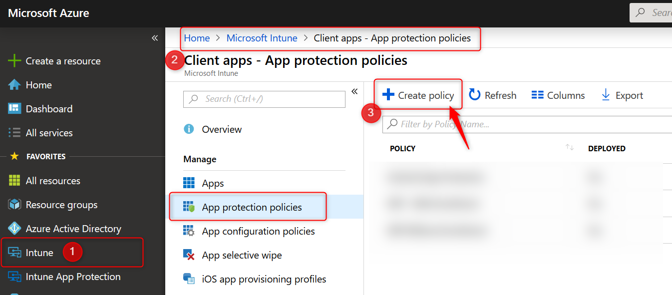 Creating Windows Information Protection (WIP) policy