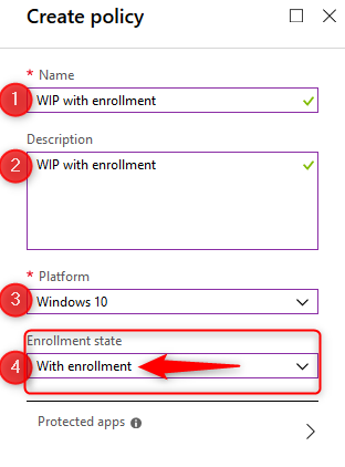 Windows Information Protection with enrollment