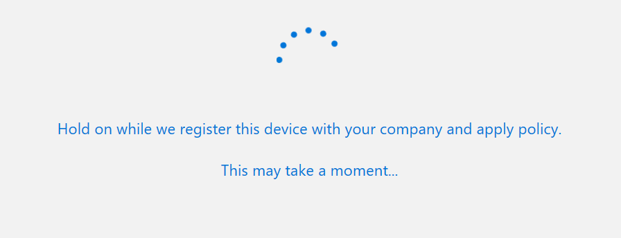 the device will try to register in Azure AD