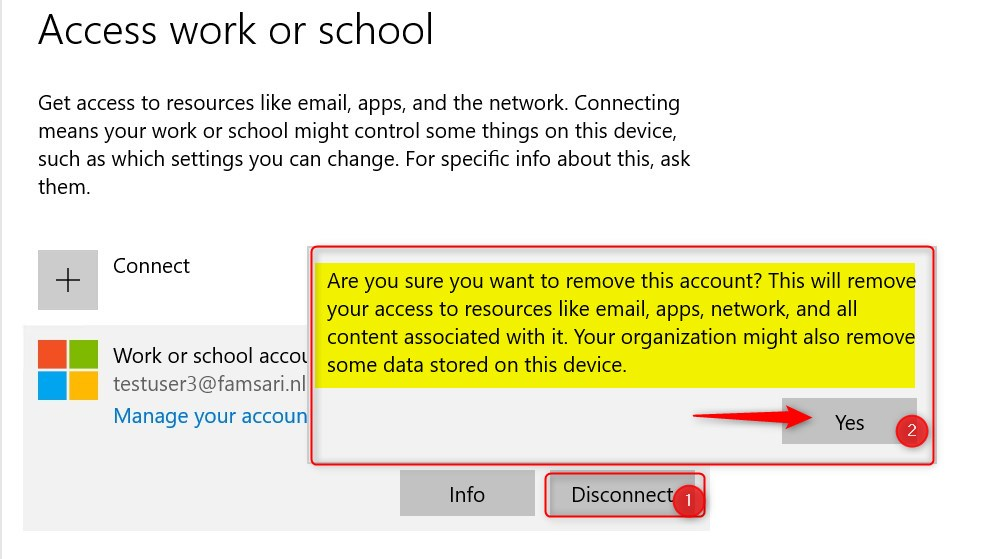 unenroll from Azure AD