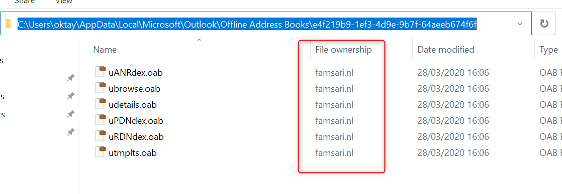 Offline Address Books are WIP protected by default