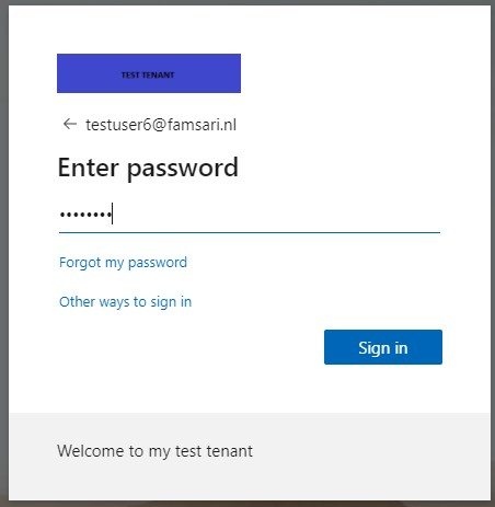 User signs in to office 365 portal - password screen