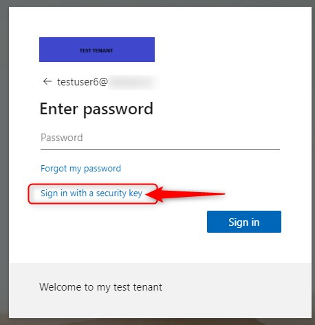 Passwordless sign in with browser