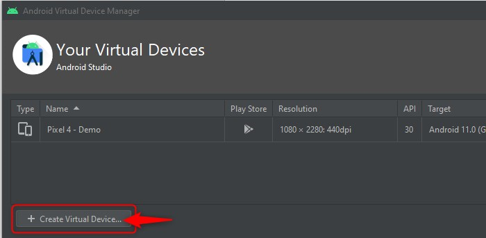 Android Studio - AVD Manager - Create Virtual Device