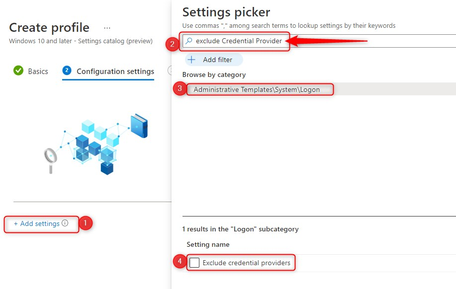 Microsoft Endpoint Manager and the Settings Catalog - Settings picker