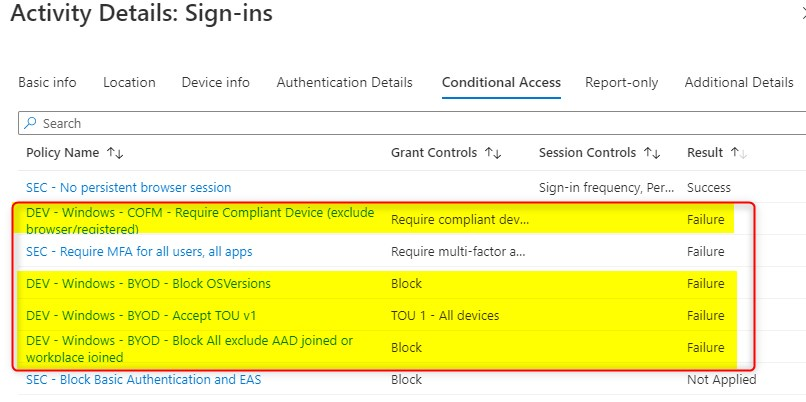 Blocking BYOD based on unsupported OS versions 