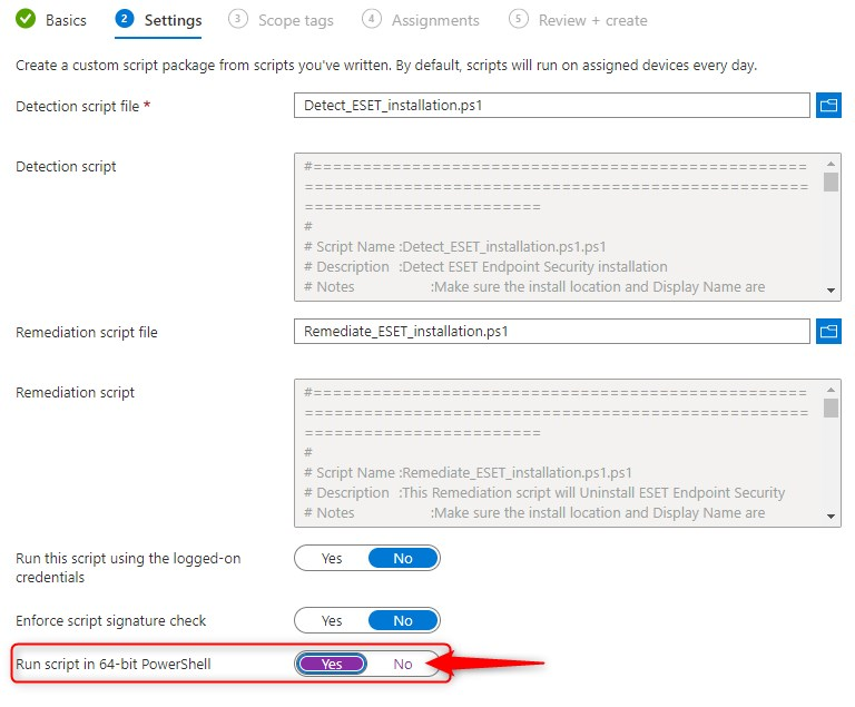 uninstall ESET Endpoint Security with Intune Proactive Remediations