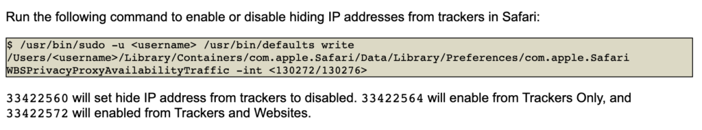 Hide IP in Safari